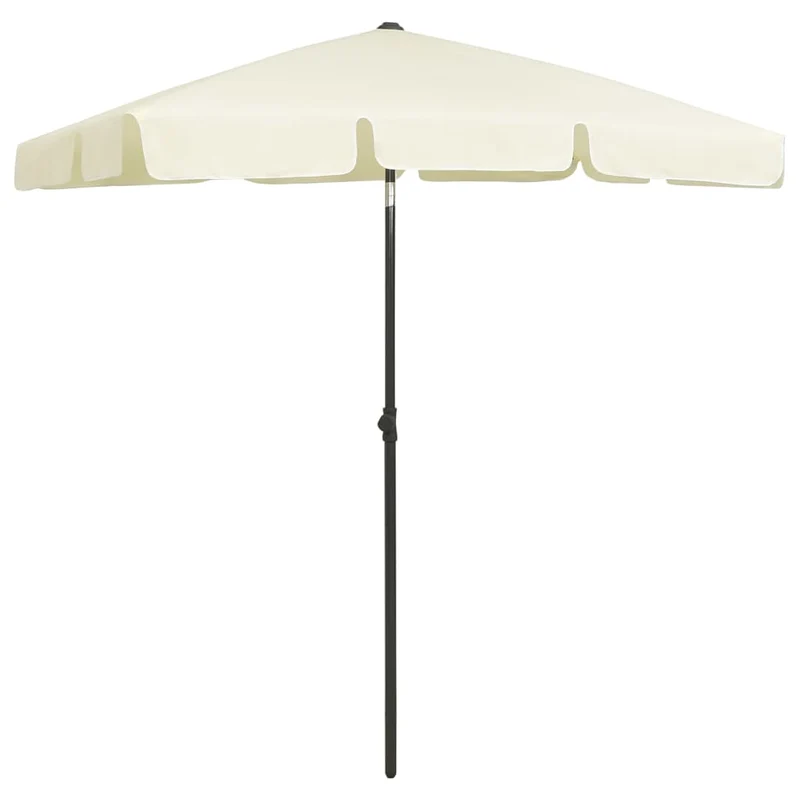Parasol de plage jaune 180 x 120 cm sable 02_0008395