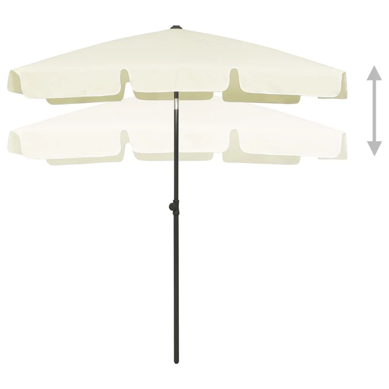 Parasol de plage jaune 180 x 120 cm sable 02_0008395