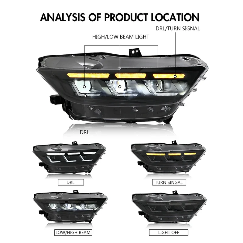 Phares LED Ford Mustang 2015-2022