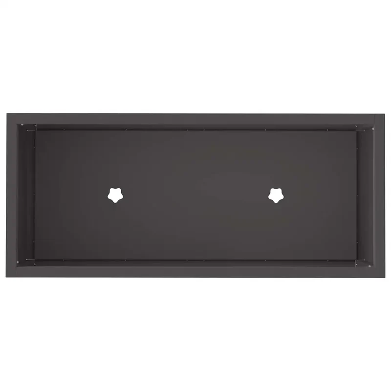 Bac de jardin surélevé moderne 60 x 26 x 45 cm ambiance tendance en acier noir 02_0052095