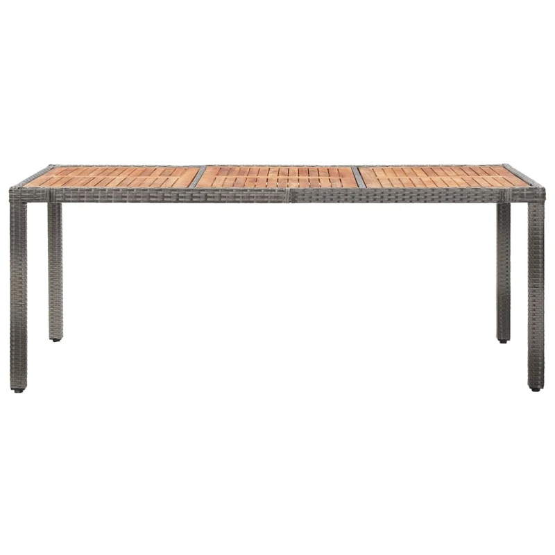 Salon de jardin meuble d'extérieur ensemble de mobilier 9 pièces avec coussins résine tressée gris 02_0018092