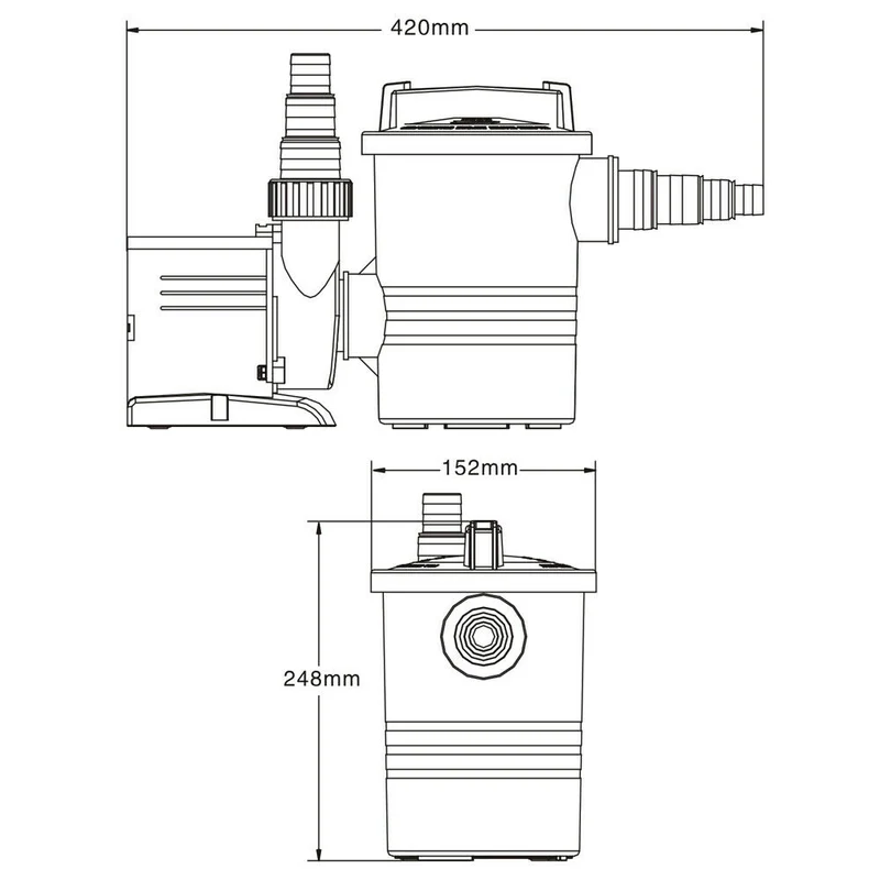 Pompe de piscine 7500 litres par heure circulation 80 watts avec filtre eco 16_0001994