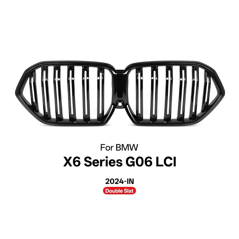 Grille de Pare-Chocs Avant BMW X6 G06 LCI 2024 Noir Brillant
