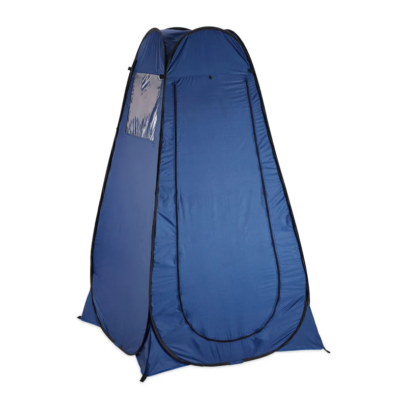 Tente de douche pop-up camping multifonctionnelle résistante intempéries 200 x 200 x 200 cm en polyester bleu 13_0003919