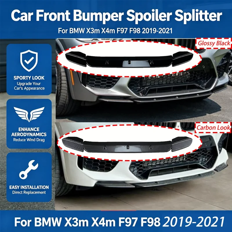 Lame de Pare-Chocs Avant BMW X3M X4M F97 F98 2019-2021