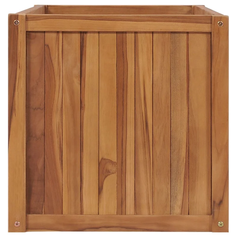 Jardinière lit surélevé plantes fleurs jardin 100 x 50 x 50 cm bois de teck solide 02_0000899