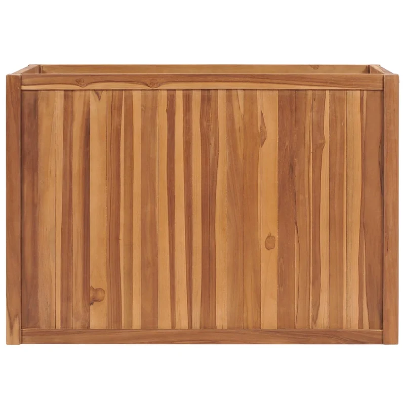 Jardinière lit surélevé plantes fleurs jardin 100 x 50 x 70 cm bois de teck solide 02_0000900
