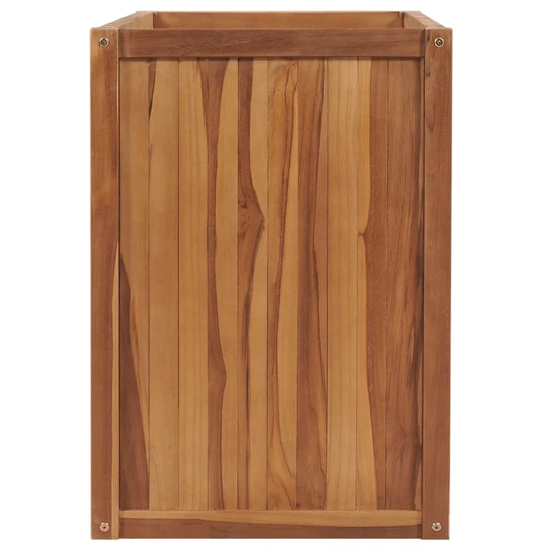 Jardinière lit surélevé plantes fleurs jardin 100 x 50 x 70 cm bois de teck solide 02_0000900