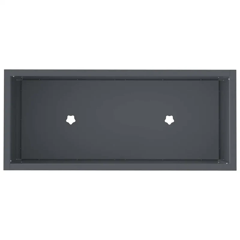 Bac de jardin surélevé moderne rectangulaire 60 x 26 x 45 cm résistant aux intempéries design en acier anthracite 02_0052097