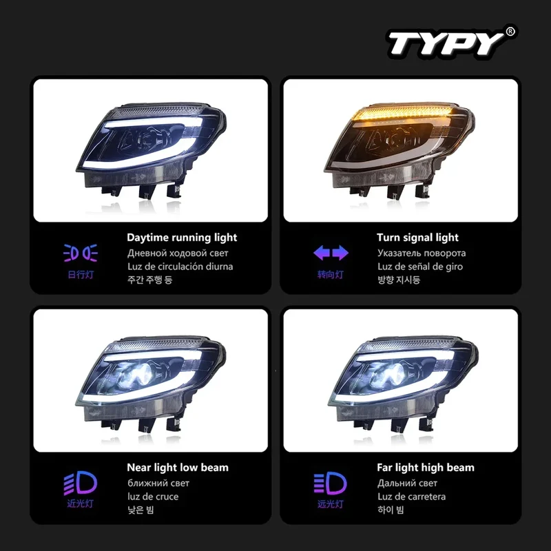 Phares LED Ford Ranger T6 2012-2015