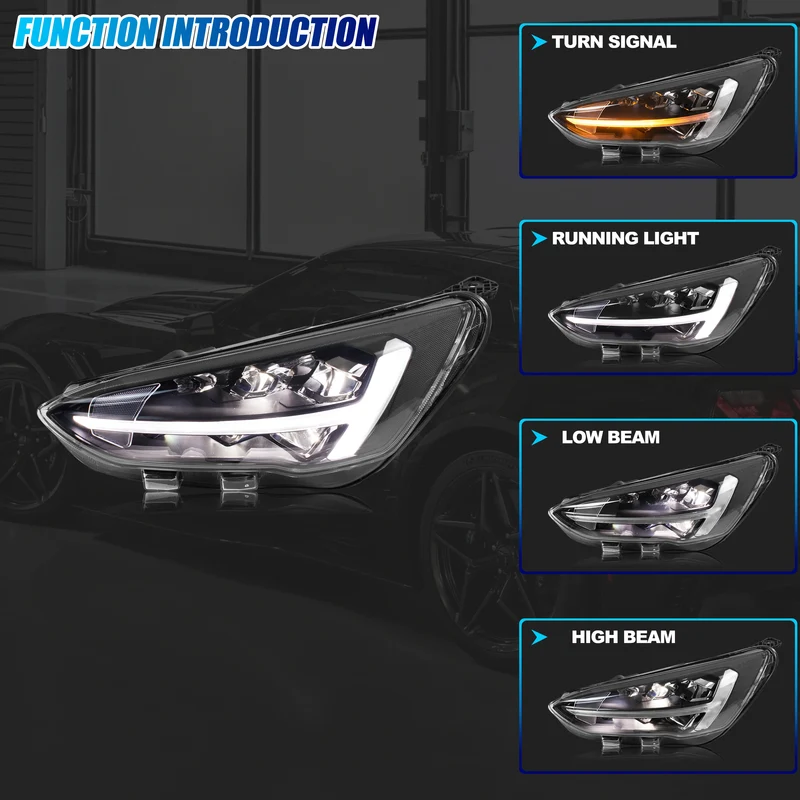 Phares LED Ford Focus MK4 2019-2021 Clignotants Séquentiels
