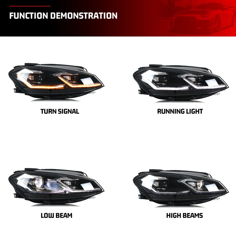 Phares LED VW Golf MK7 2017-2020