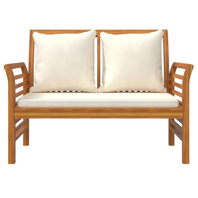 Salon de jardin meuble d'extérieur ensemble de mobilier 5 pièces avec coussins bois massif d'acacia 02_0016366