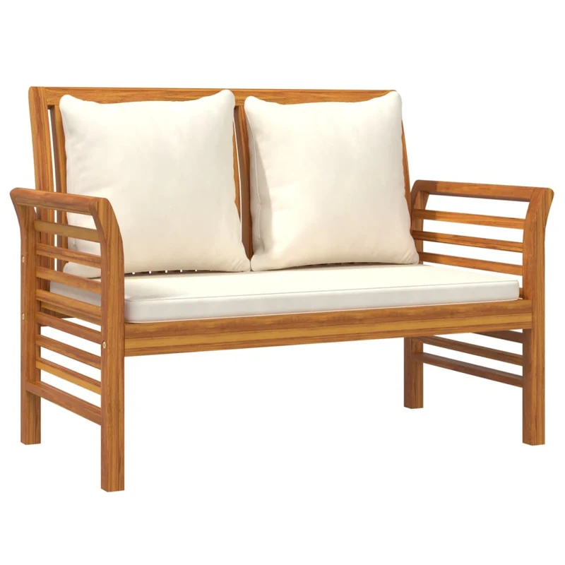 Salon de jardin meuble d'extérieur ensemble de mobilier 4 pièces avec coussins bois massif d'acacia 02_0016123