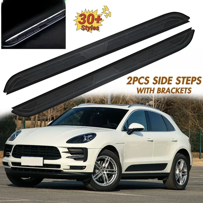 Marchepieds Latéraux Aluminium Porsche Macan 2014-2024 largeur 5,1 pouces