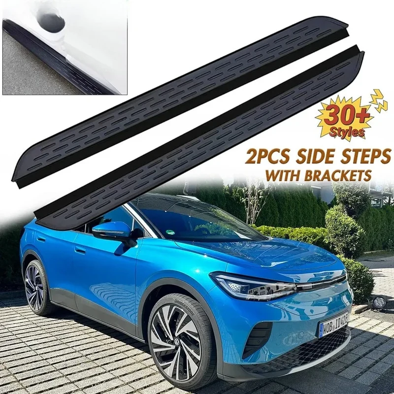 Marchepieds Latéraux Aluminium Noir Volkswagen ID.4 2021-2025