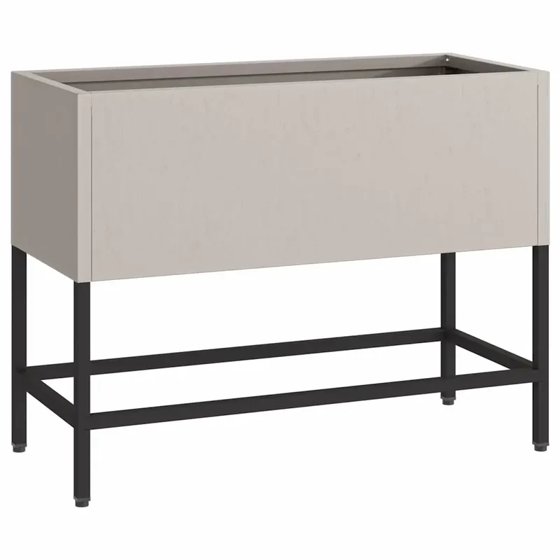 Bac de jardin surélevé moderne 60 x 26 x 45 cm durable extérieur ambiance tendance en acier rouillé 02_0052101
