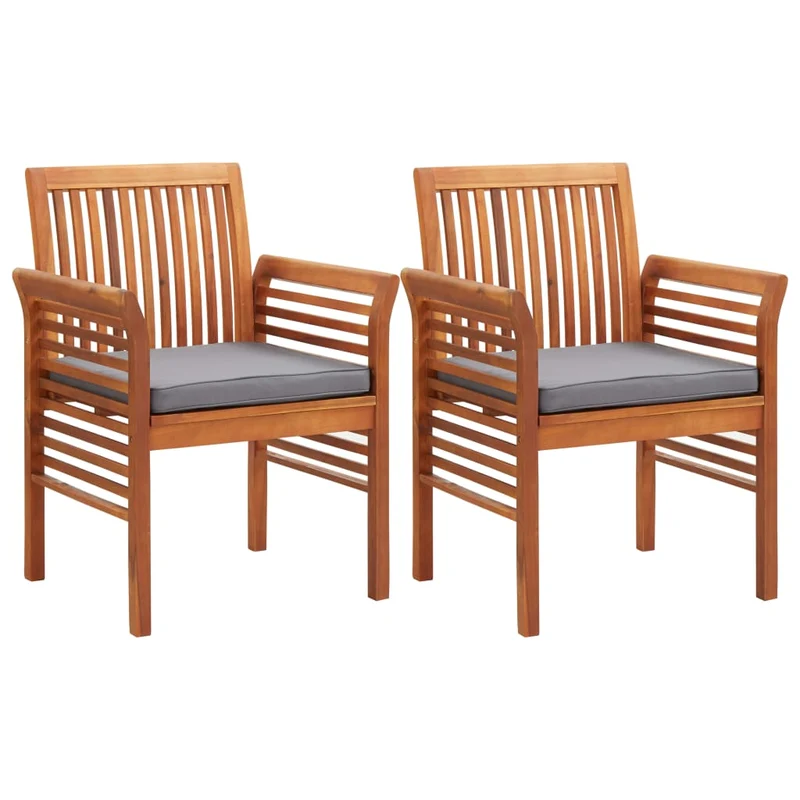 Mobilier à dîner d'extérieur 3 pièces et coussins acacia solide 02_0014648