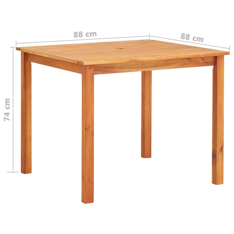Mobilier à dîner d'extérieur 3 pièces et coussins acacia solide 02_0014648