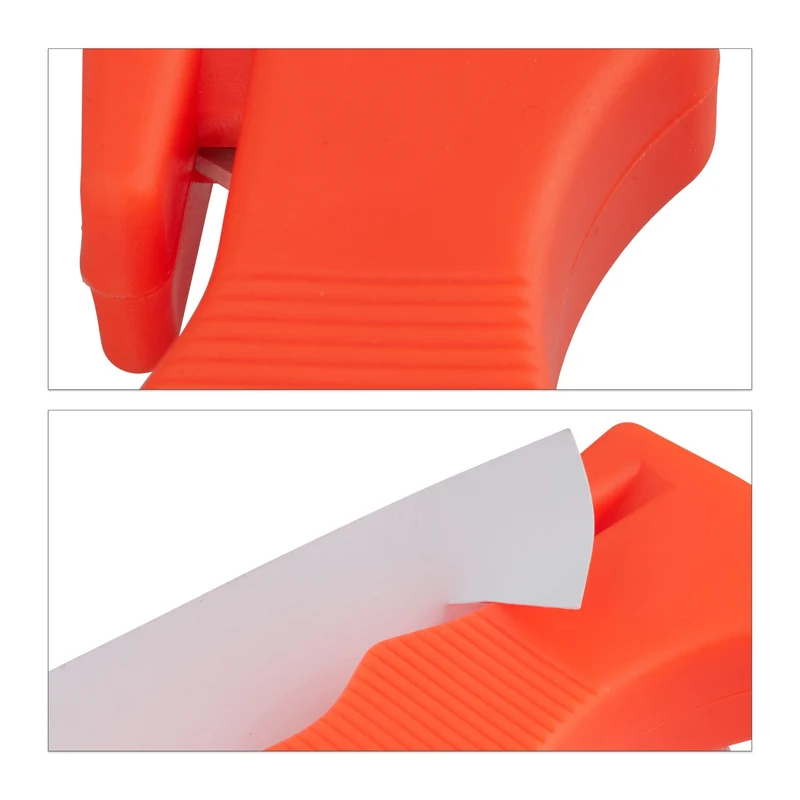 Marteau d'urgence pour voiture 19 x 9 x 3,5 cm outil de sécurité avec brise-vitre en plastique orange 13_0004185