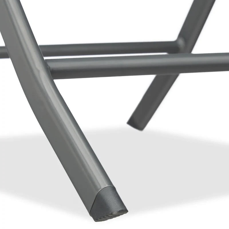 Table de jardin carrée moderne 70 x 70 x 70 cm pour 4 personnes usage extérieur en verre transparent gris 13_0004458