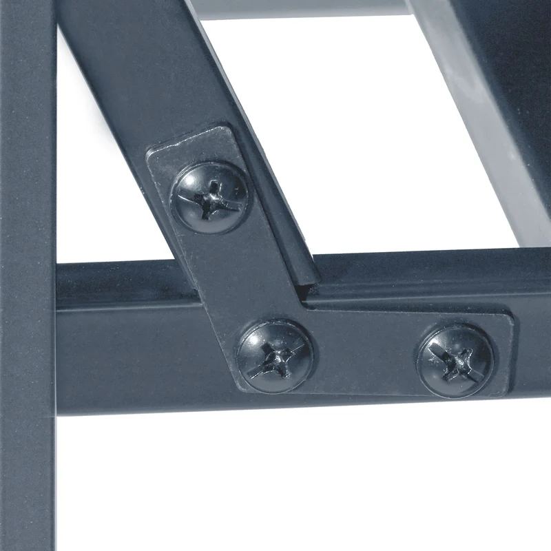 Arche de jardin avec banc deux places pratique décoratif 205 x 115 x 50 cm en fer gris 13_0003439