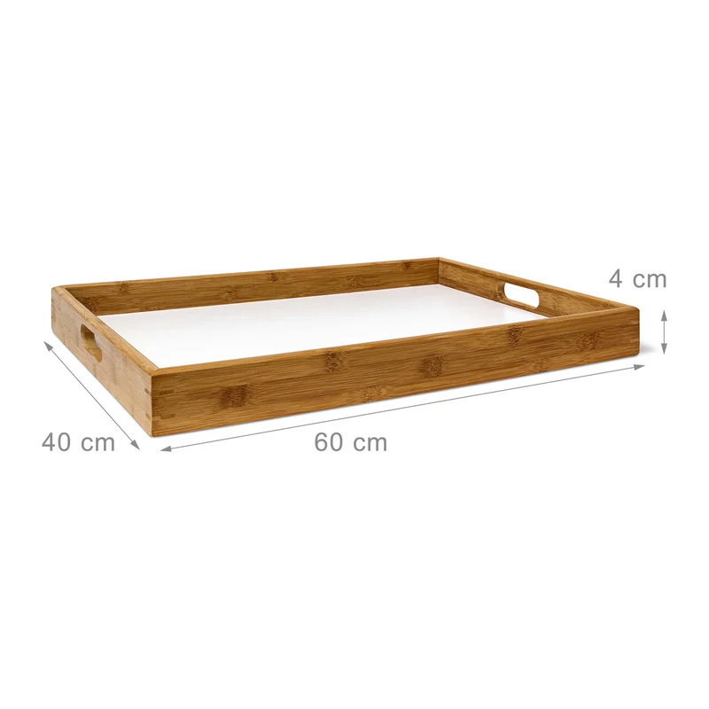 Table d'appoint pliable pratique pour balcon terrasse 60 x 40 x 70 cm en bambou naturel 13_0003230