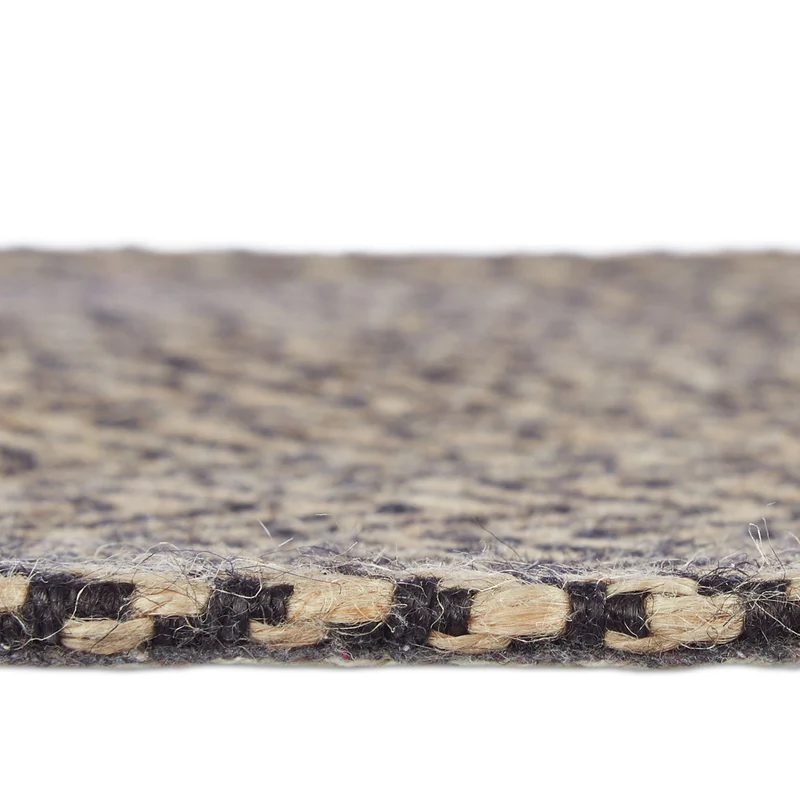 Paillasson décoratif fait main pour entrée 80 x 60 cm absorbant l'humidité style rustique en jute naturel 13_0003789