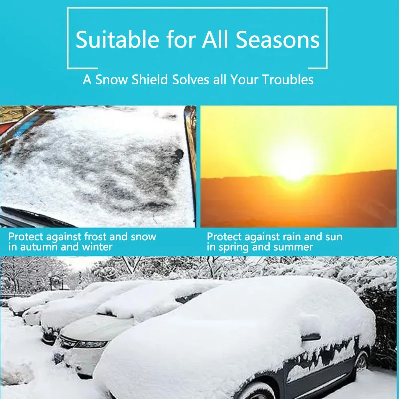 Bâche Pare-Brise Magnétique Anti-Givre Voiture Hiver