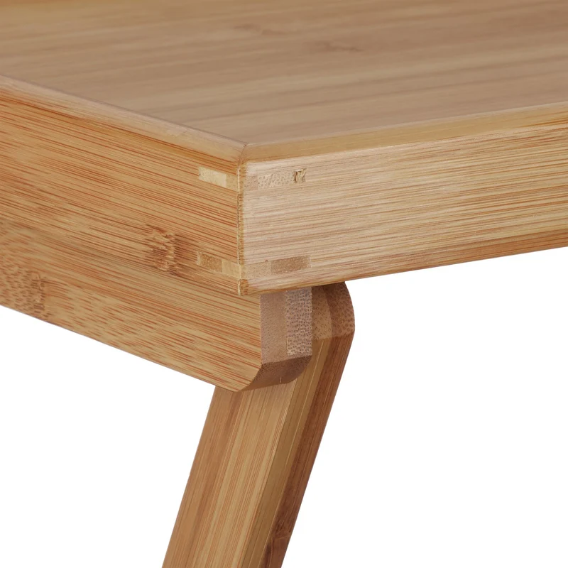 Table d'appoint pliable jardin balcon 60 x 40 x 70 cm usage pratique design contemporain en bambou naturel 13_0003331