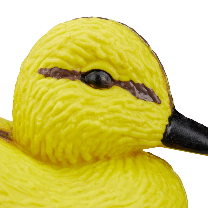 Lot de 3 canards en plastique décoratifs pour mare jardin 7 x 6,5 x 12,5 cm en PE jaune 13_0004772