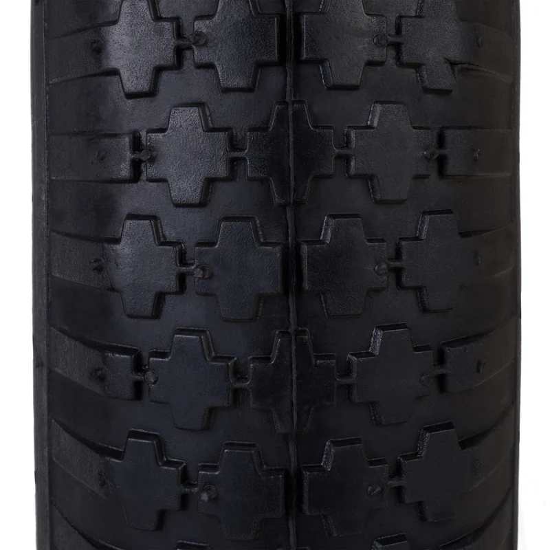 Roue de brouette 39 x 9 cm surface profilée confort transport facile en caoutchouc noir 13_0004959