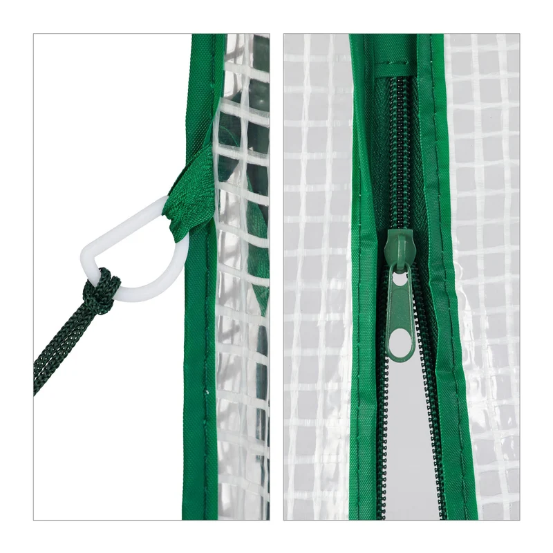 Serre de jardin démontable 8 surfaces optimale pour légumes et plantes en PVC vert 13_0004548
