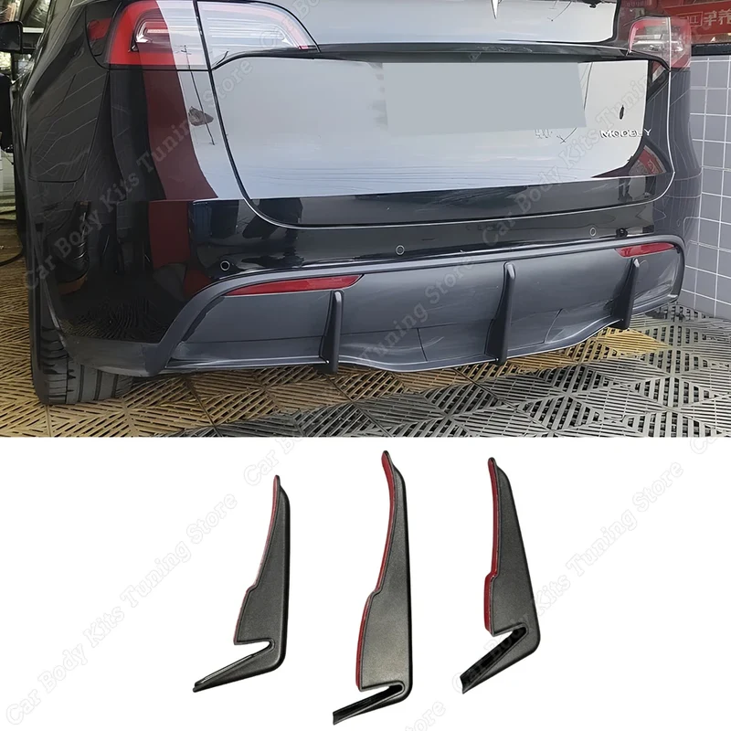 Diffuseur Pare-Chocs Arrière Noir Mat Tesla Model Y 2018-2024