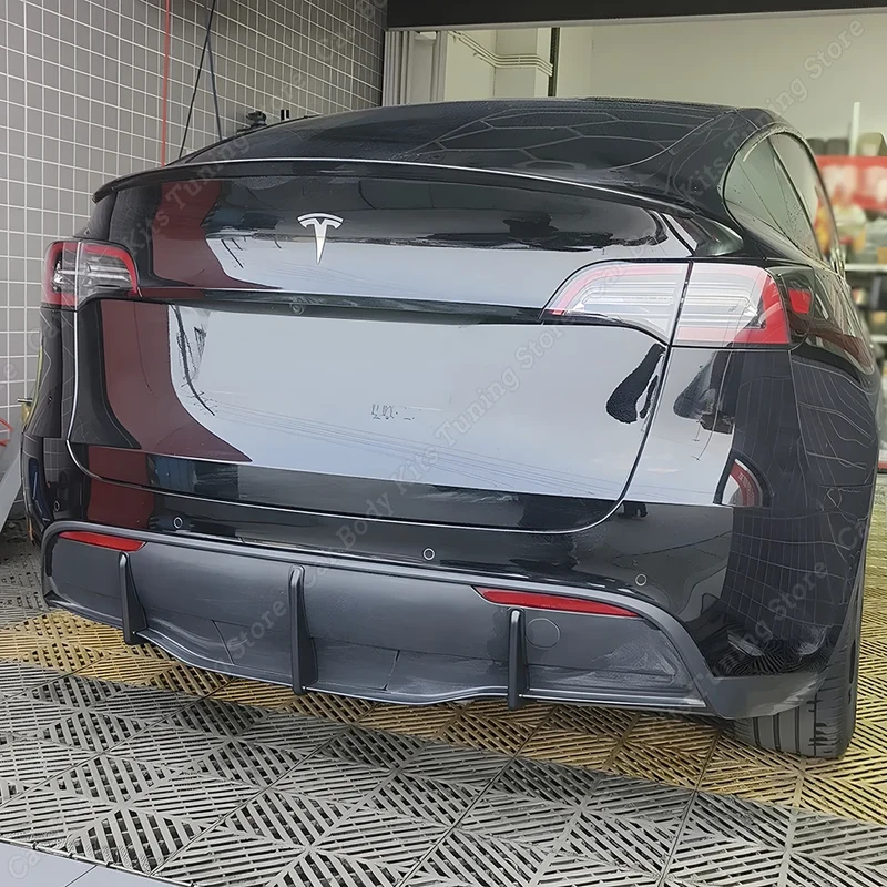 Diffuseur Pare-Chocs Arrière Noir Mat Tesla Model Y 2018-2024