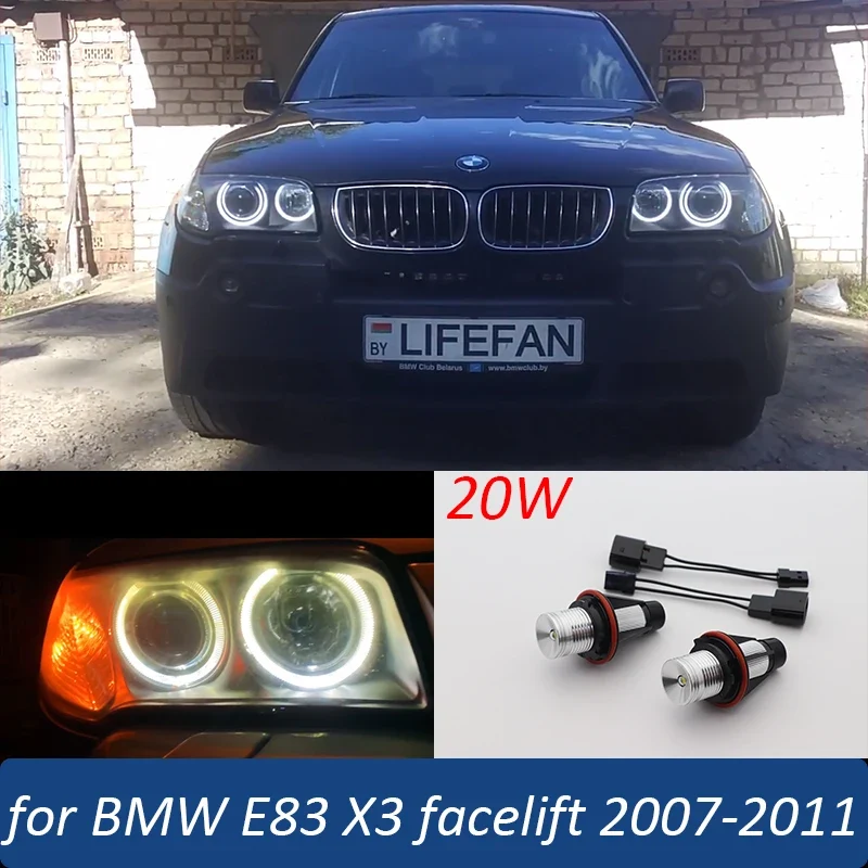 Ampoules LED Angel Eyes 6000K BMW X3 E83 2007-2011