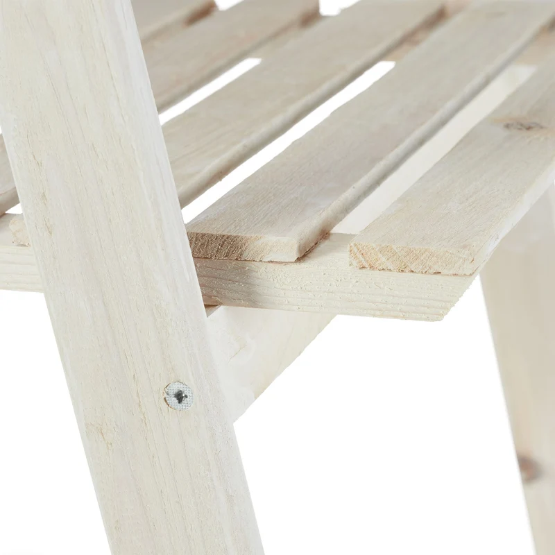 Escalier à plantes pliable blanc salon balcon 108 x 41 x 40 cm gain de place style chic en bois blanc 13_0006941