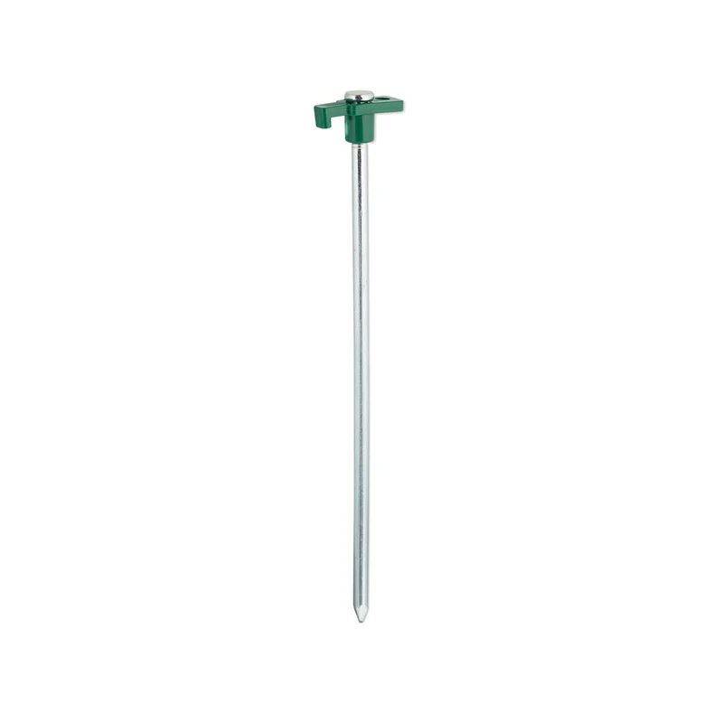 Lot de 10 piquets d'ancrage en acier zingué pour sol dur camping 25 x 4 x 1,5 cm en acier bleu 13_0006295
