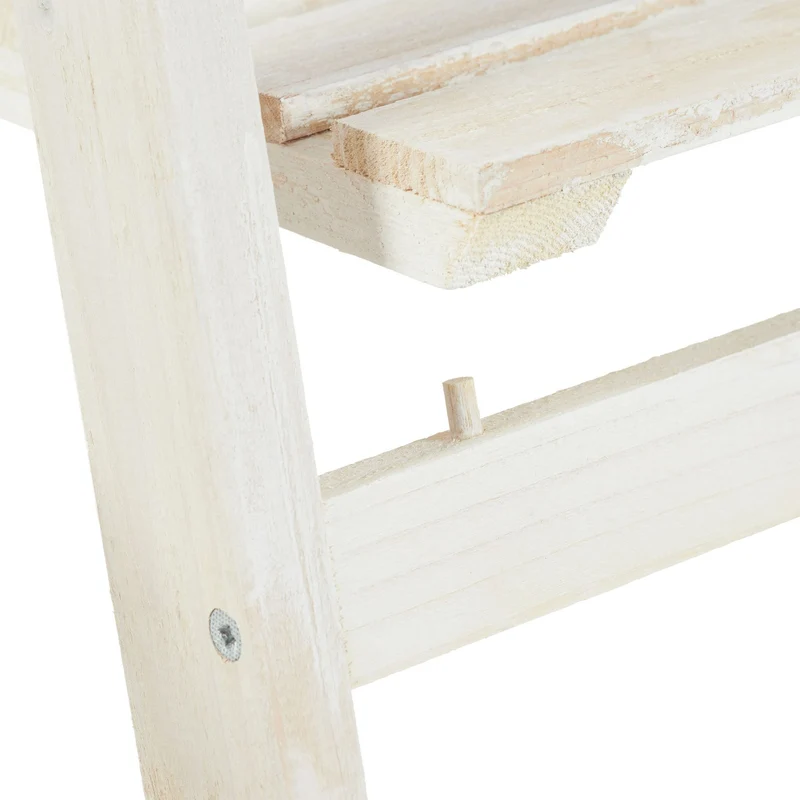 Escalier à fleurs M décoratif pour balcon 51 x 41 x 25 cm gain de place style chic en bois blanc 13_0006940
