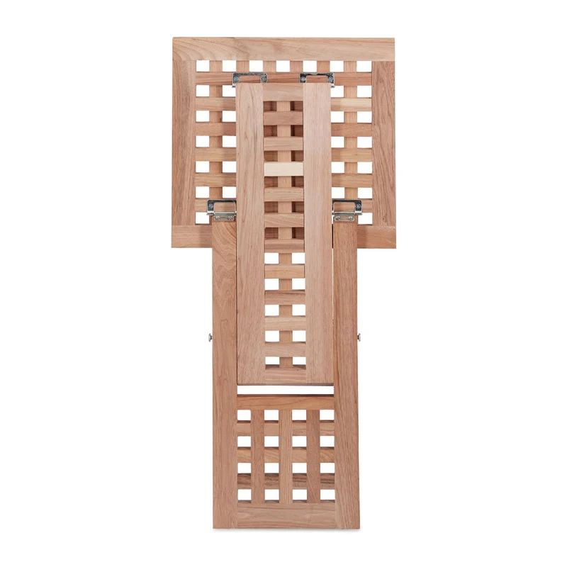 Table d'appoint pliante décorative peu encombrante 60 x 40 x 40 cm en bois noyer 13_0003575