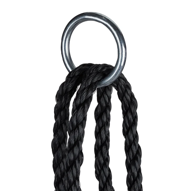 Balançoire nid d'oiseau ajustable jardin 120 cm avec cordes résistantes style contemporain en maille verte 13_0005094