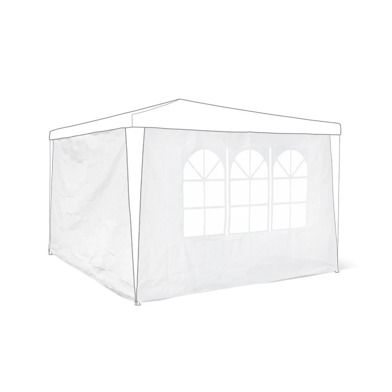 Lot de 2 panneaux latéraux de pavillon de jardin imperméables protection vent 190 x 290 x 0,5 cm en PE vert 13_0005780