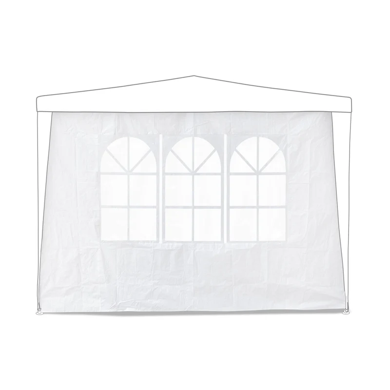 Lot de 2 panneaux latéraux de pavillon de jardin imperméables protection vent 190 x 290 x 0,5 cm en PE vert 13_0005780