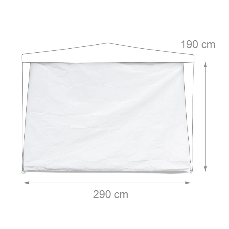 Lot de 2 panneaux latéraux de pavillon de jardin imperméables protection vent 190 x 290 x 0,5 cm en PE vert 13_0005780