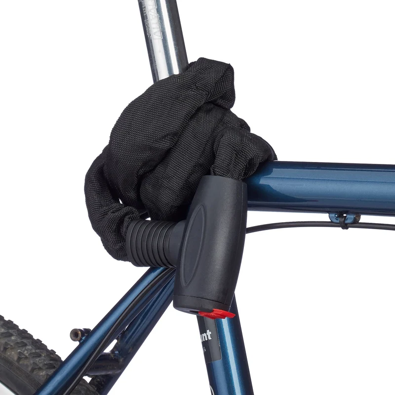 Antivol chaîne pour vélo 100 cm fixation rapide haute sécurité protection peinture en tissu noir 13_0004017