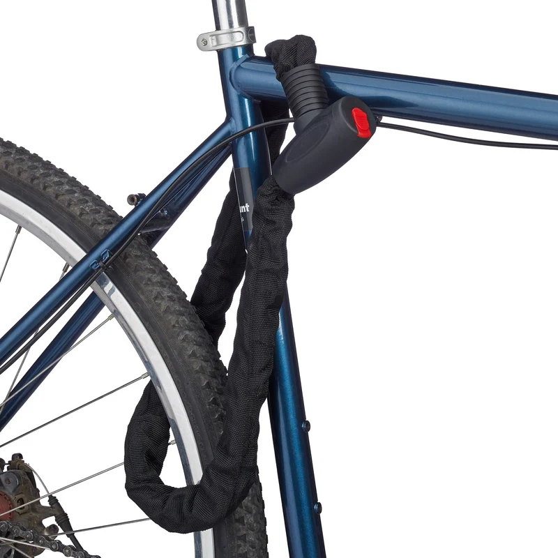 Antivol chaîne pour vélo 100 cm fixation rapide haute sécurité protection peinture en tissu noir 13_0004017