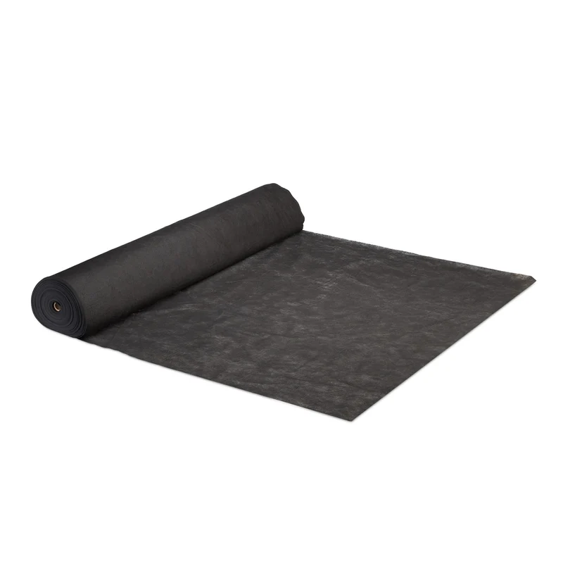 Toile de jardin anti-mauvaises herbes 1 x 50 m prévention efficace en polypropylène noir 13_0004840