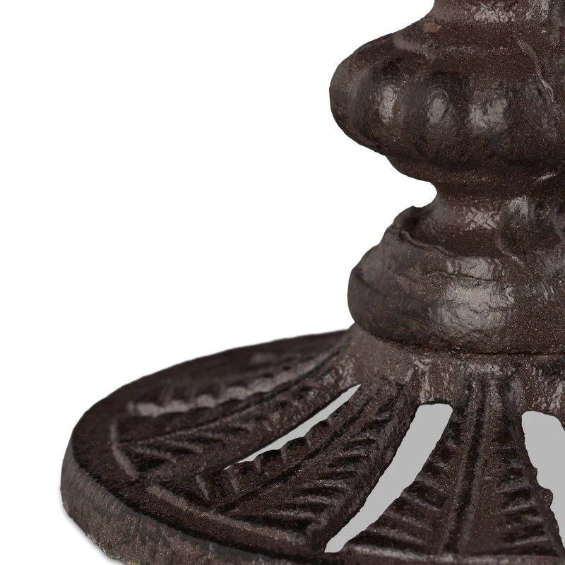 Abreuvoir sur pied vintage pour oiseaux jardin 60 x 30 x 30 cm en fonte gris 13_0005022