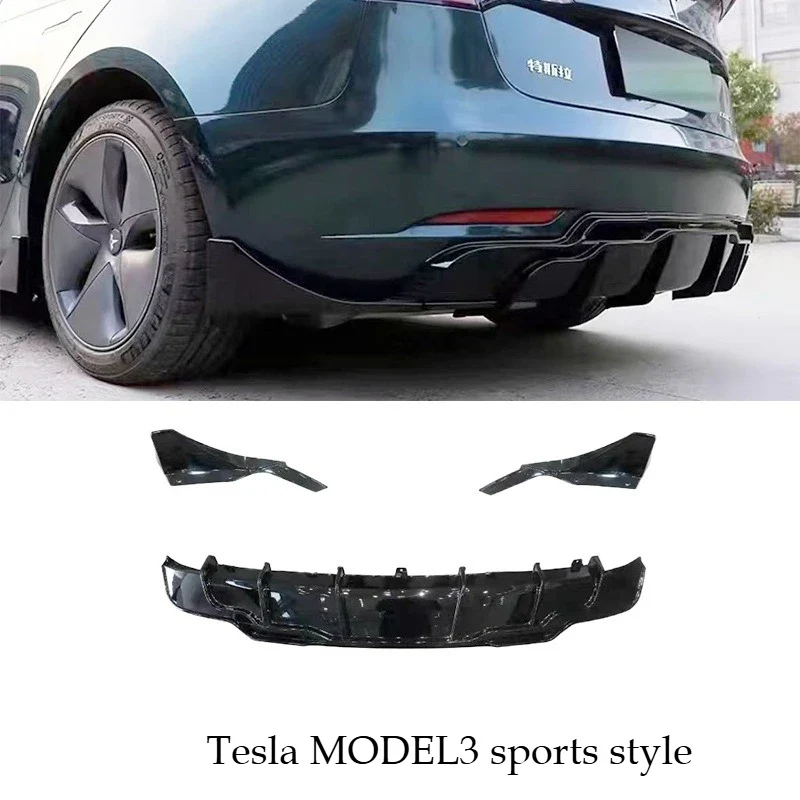 Diffuseur Lèvre Pare-Chocs Arrière Tesla Model 3 2017-2023