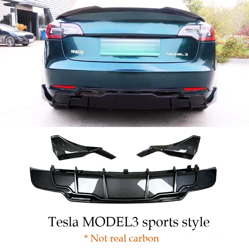 Diffuseur Lèvre Pare-Chocs Arrière Tesla Model 3 2017-2023